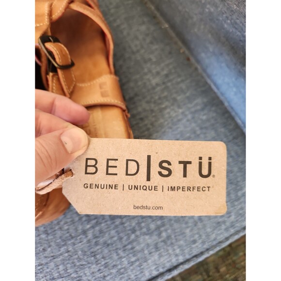 Bed Stu "Fabiola" Brown Leather Platform Wedge Sandals Size 10 NWT - Picture 5 of 10